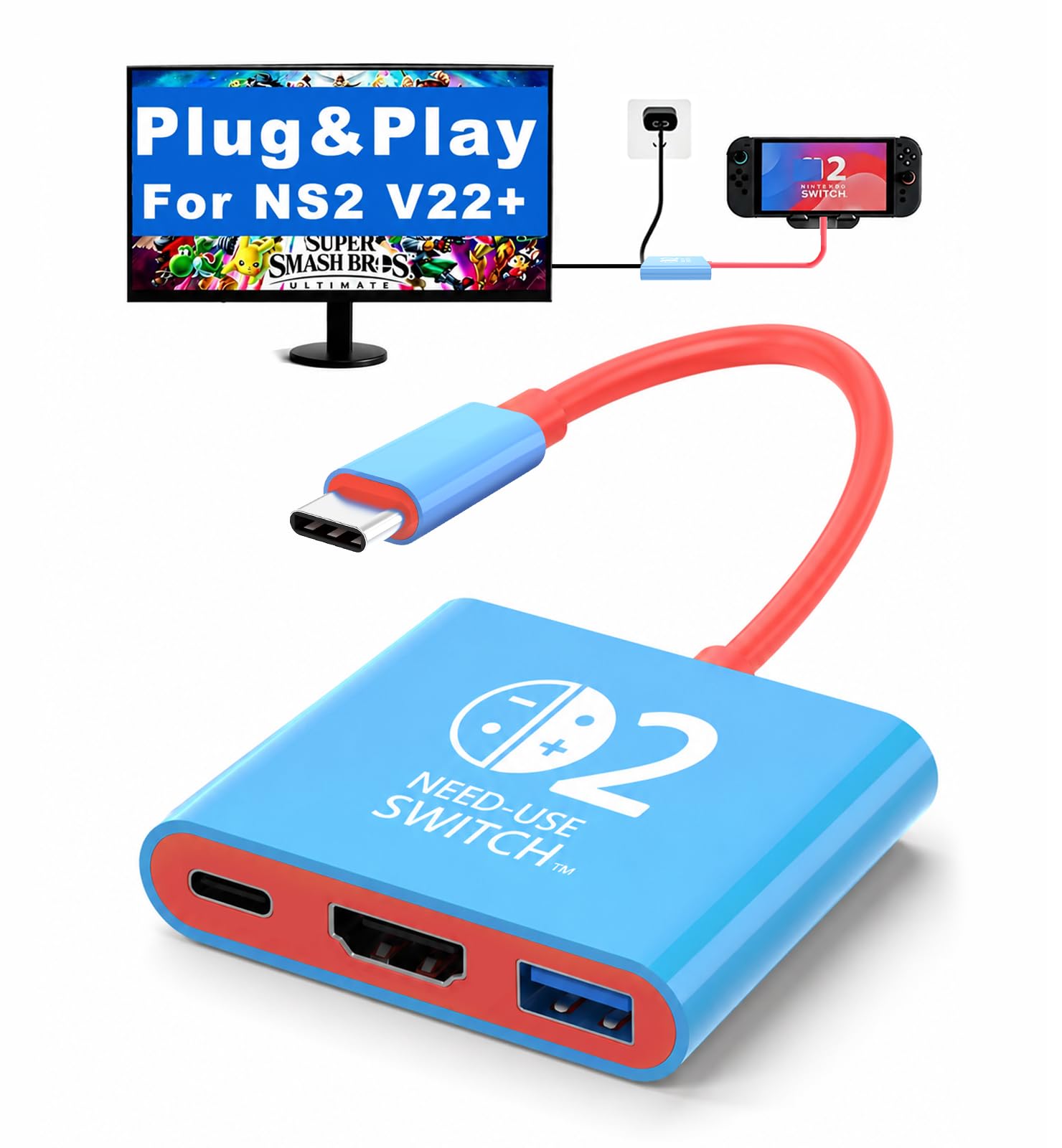 Amazon | For Switch 2 ドック HDMIケーブル pulseon スイッチ2 「Ver